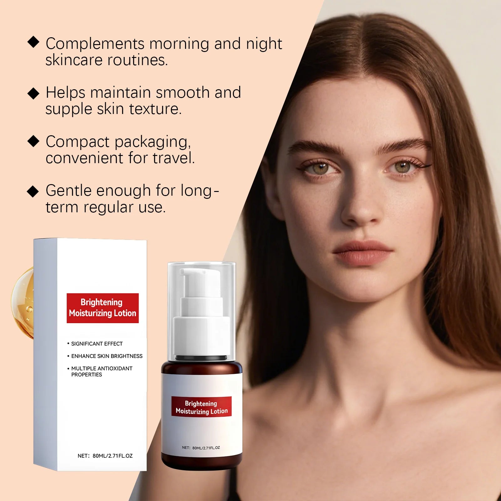 Brightening Moisturizing Lotion - Gentle hydration to nourish and brighten facial skin, providing moisture and protection