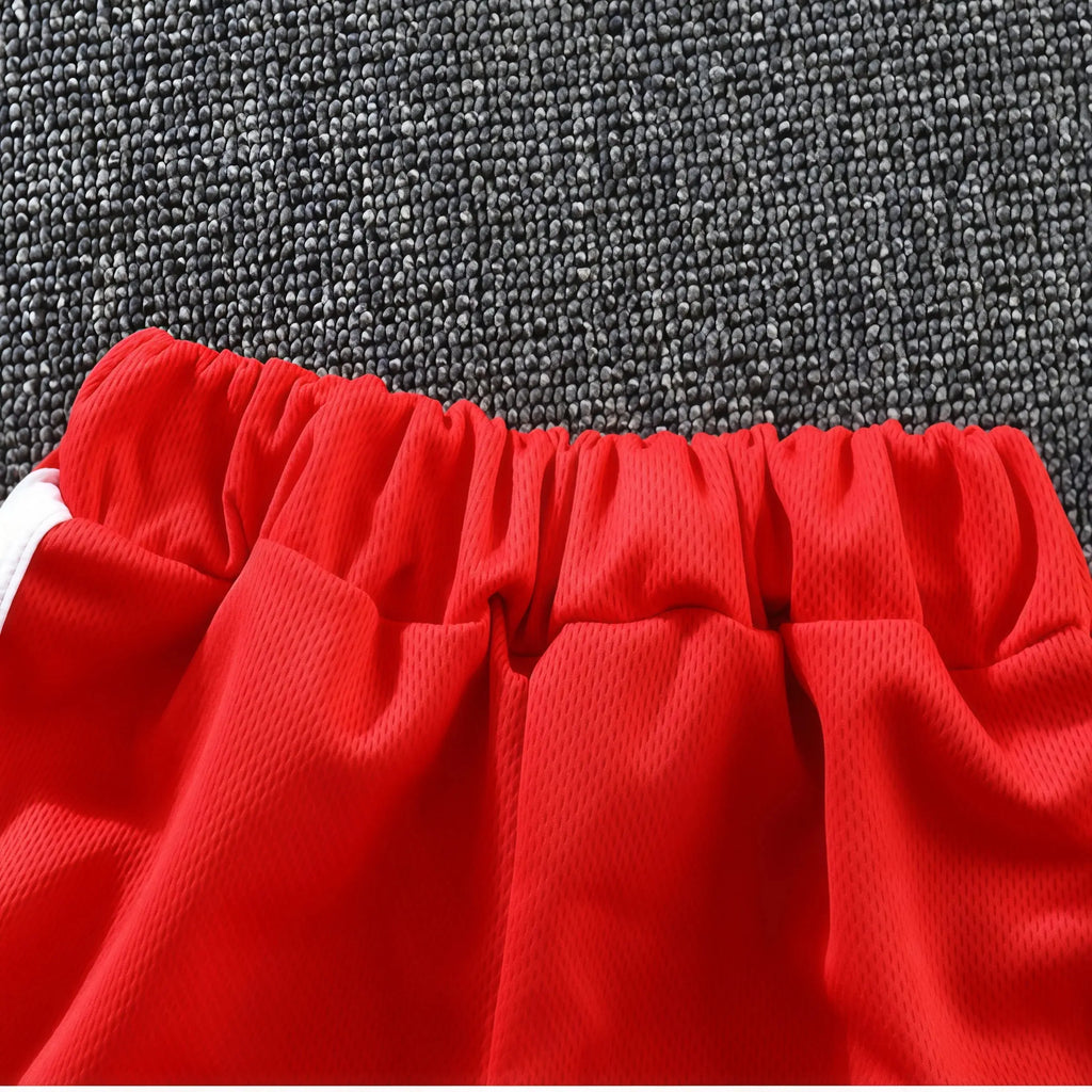 Summer Sports Outfit for Boys Breathable Quick Dry Basketball Football Kit Kids Jersey Shorts Set Activewear Clothing 2026
