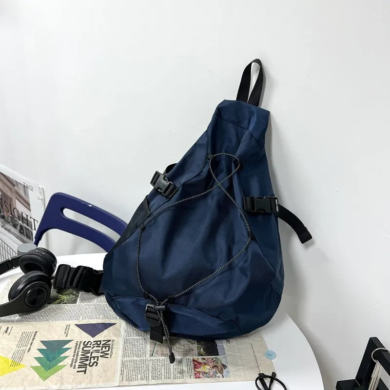 Large Capacity Storage Crossbody Bags for Men High Quality Nylon Chest Bag Hip Hop Shoulder Bag Male Fashion Big Backpacks