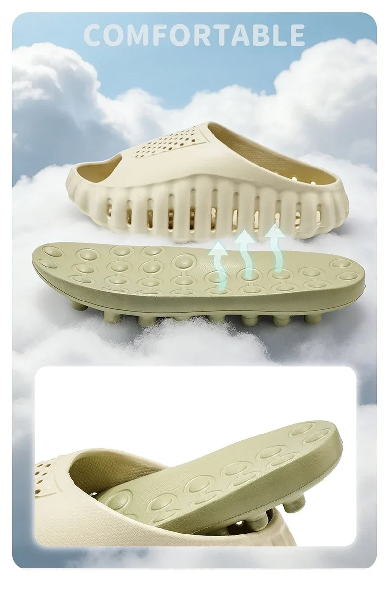 Spring Summer New Men's Massage Slippers Indoor Outdoor Sandals Beach Men Casual Shoes Comfortable Slides Male Home Slippers