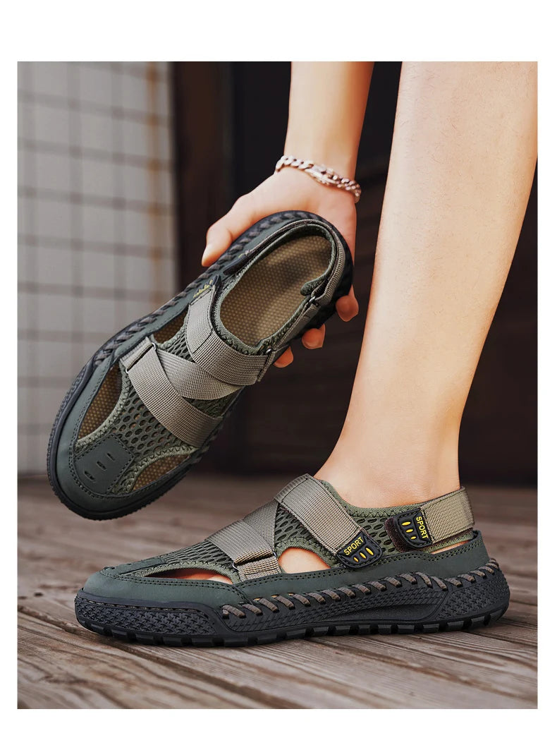 Men Summer Sandal Outdoor Casual Sandals for Men 2024 New Comfortable Trekking Hiking Sandals Beach Sandals Breathable Shoes