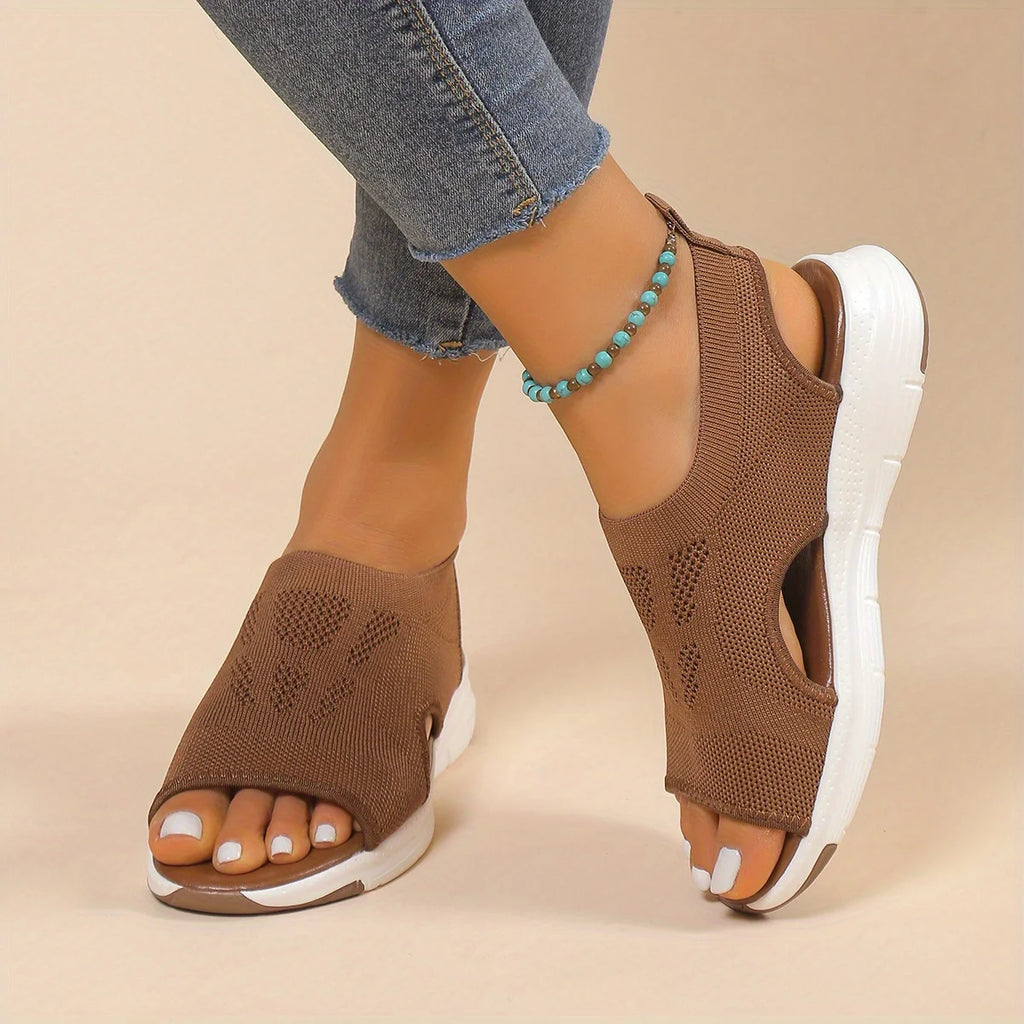 Women Summer Shoes New Mesh Fish Platform Sandals Women's Open Toe Wedge Sandals Ladies Light Casual Shoes Zapatillas Muje