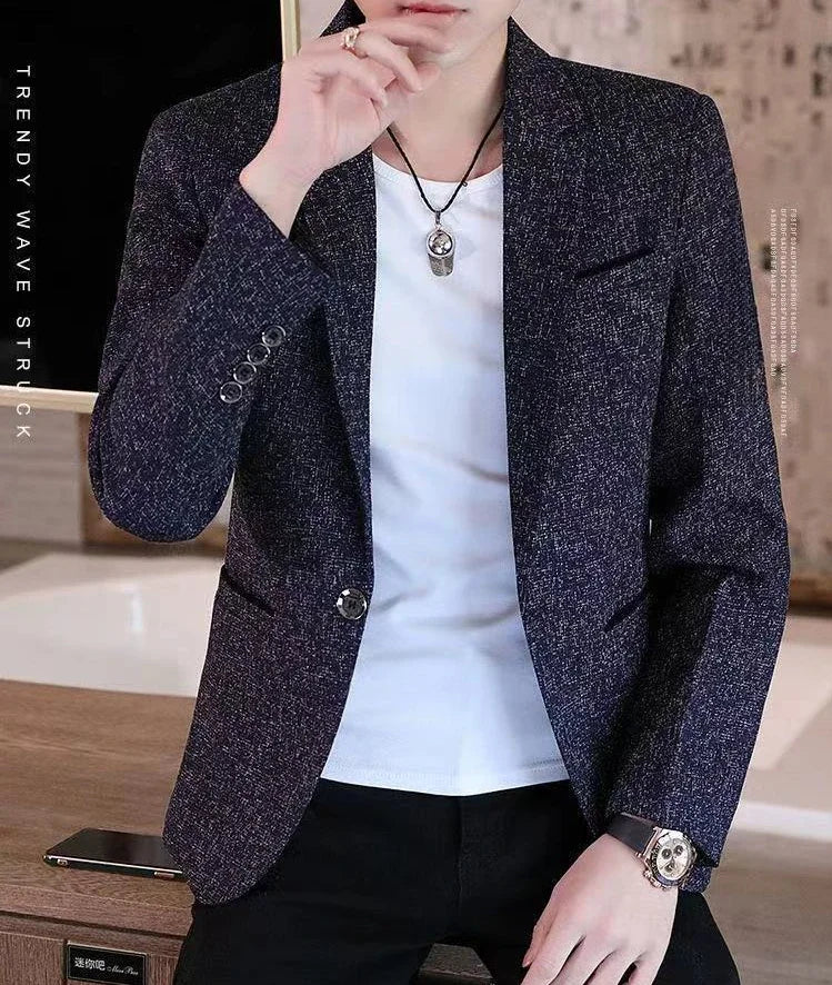 Short Party Men's Suit Jackets Coat Cropped Male Blazer Gray Summer Spring Clothes Luxury Designer Fashion 2025 Casual Vintage