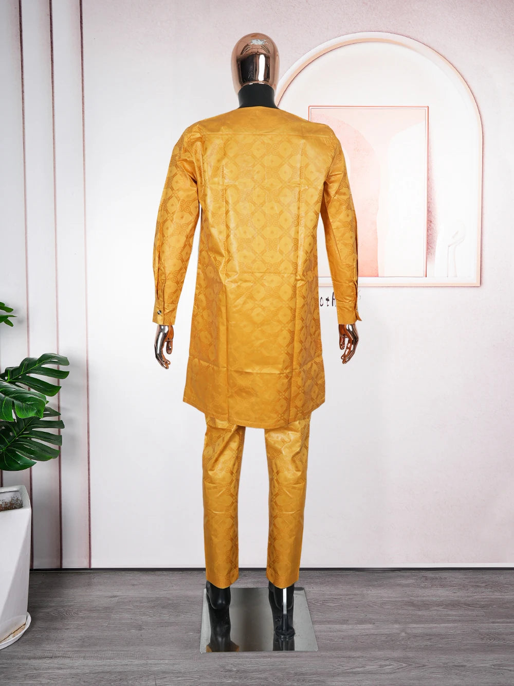 African Dresses For Couple Gold Matching Woman Man Traditional Bazin Riche Embroidery Outfit Turkey Dress Wedding Party Dress