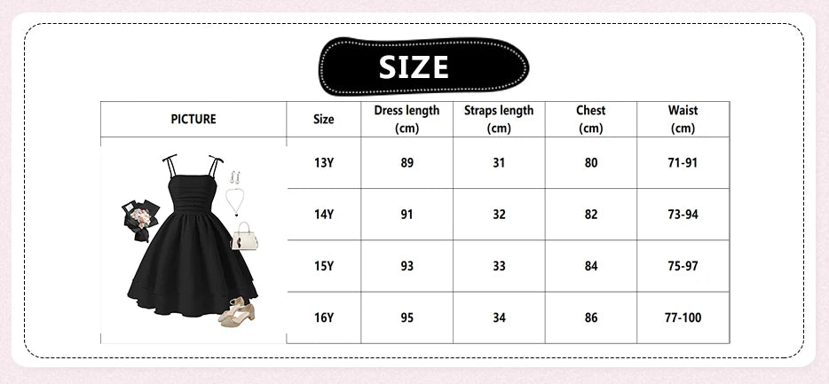 Teen Girls 13-16 Fashion Dress, Adjustable Strap Smocked Back A-Line Dress, Cute Comfortable Versatile for Daily Outings