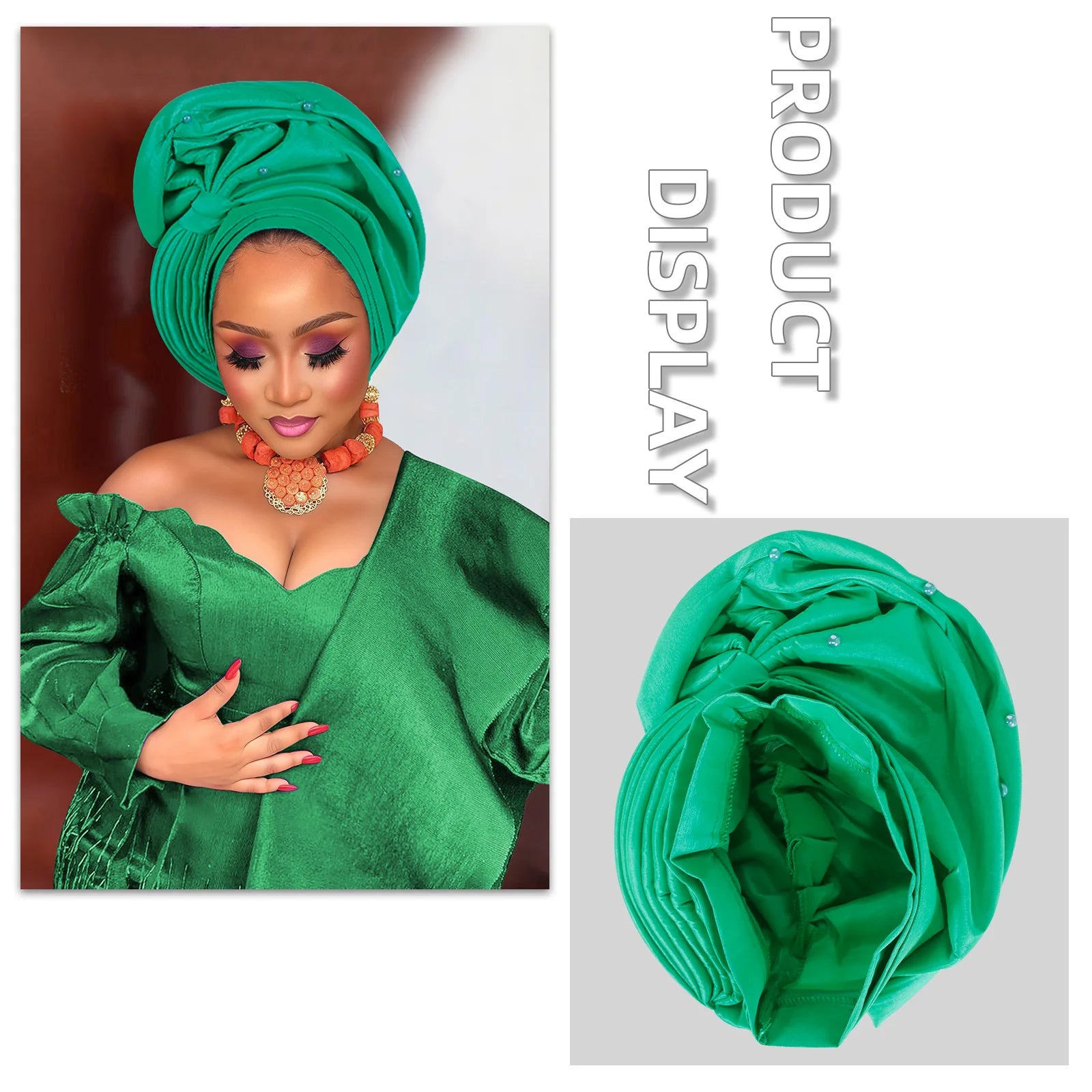 New Luxury Shiny Turban Cap for Women African Auto Gele Headties Nigeria Wedding Party Geles Hijab Bonnet Hat Head Wrap Headgear