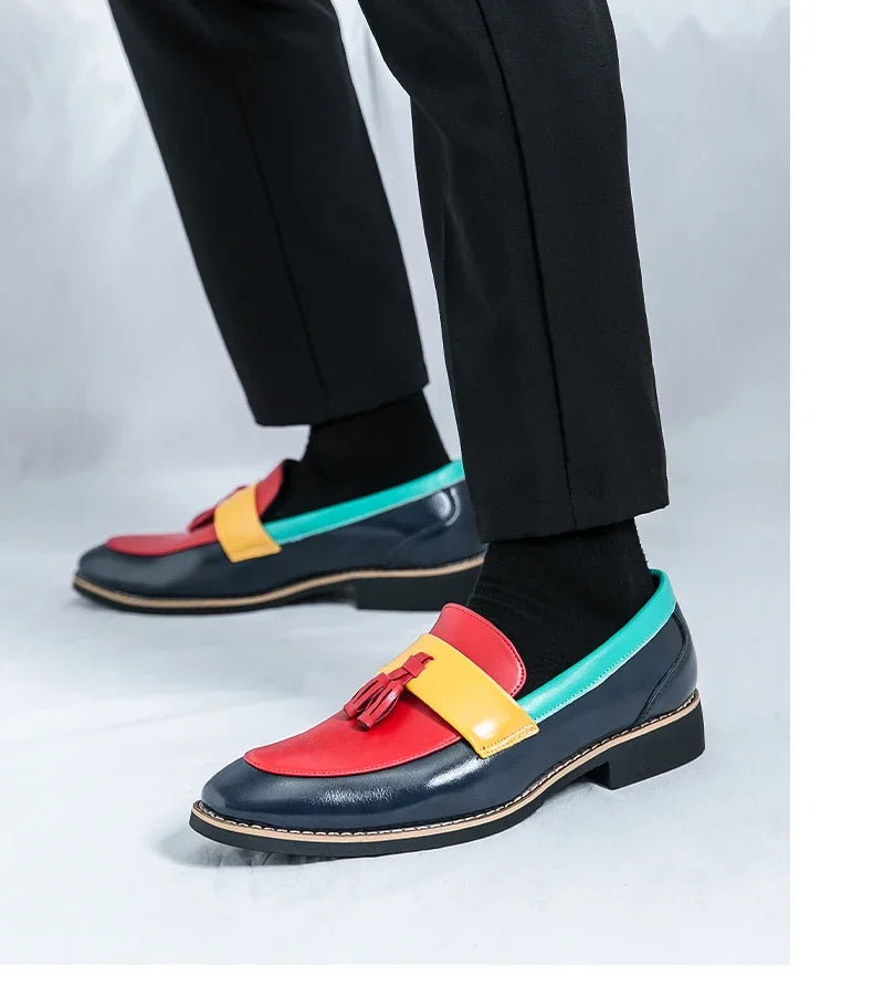 leather shoes Men's color increase thick-soled men Casual sneakers new non-slip business casual dress shoes work men's shoes