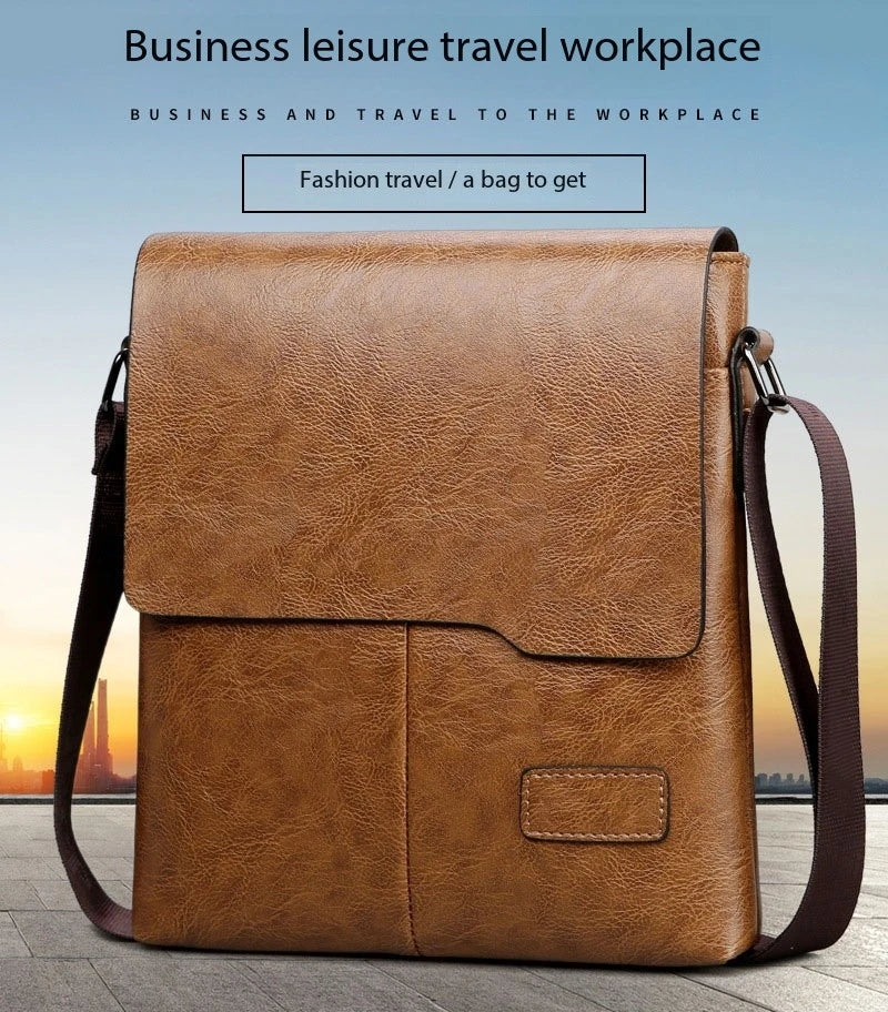Newest Man Messenger Bag Men Pu Leather Shoulder Bags Business Crossbody Casual Bag Vintage Handbag Free Shipping