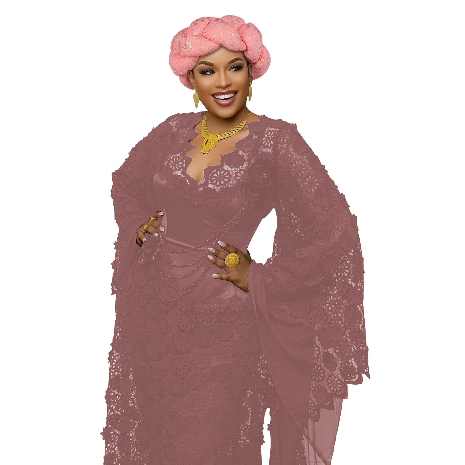 African Auto Gele Headtie Already Made Headties Turban Cap for Women Nigeria Hijab Braid Head Wrap Wedding Party Headpiece