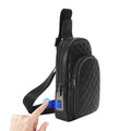 Men's Fingerprint Lock Bags for men Leather Shoulder Bag Male Long Money Wallets Mobile Phone Pouch Men Messenger Bag Anti-Theft