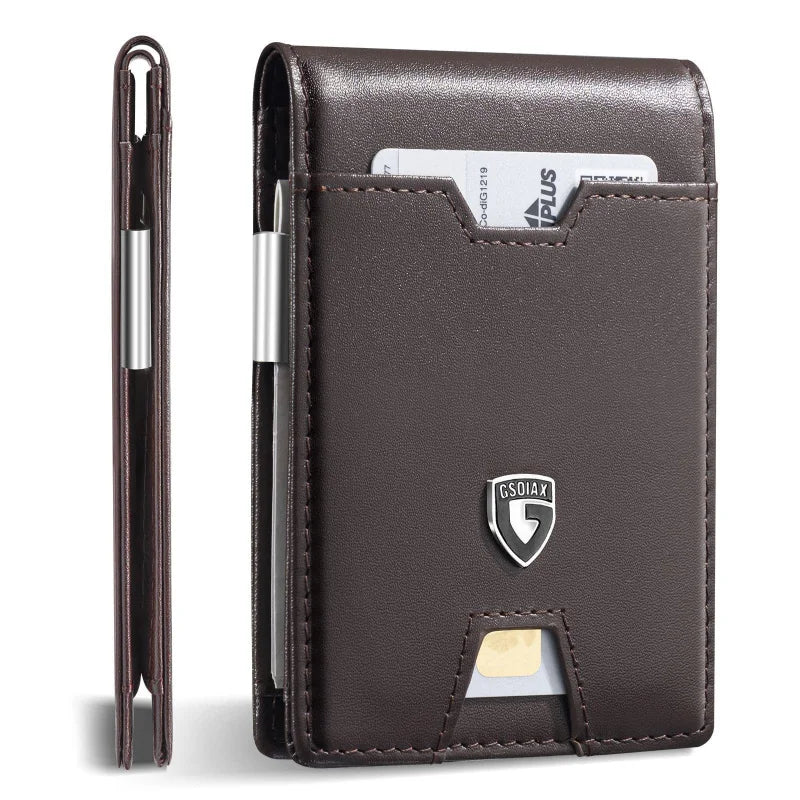 Men'S Multi-Slot Rfid Anti-Magnetic And Anti-Theft Multi-Functional Wallet With US Dollar Card Holder GSOIAX Men's wallet