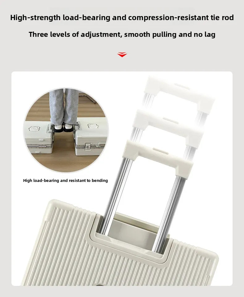 2026 new front opening luggage compartment, multifunctional business travel suitcase, sturdy passenger boarding suitcase