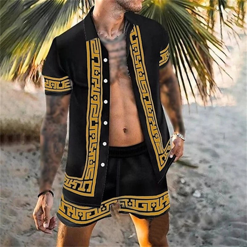 Trend Floral Pattern Hawaiian Shirts Fashion Summer Beach Shirt For Men Lapel Short Sleeve Loose Casual Streetwear Blouse Tops