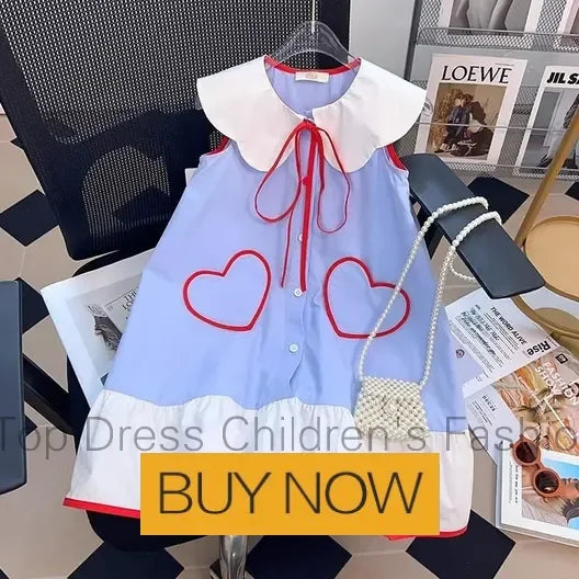 Girls Summer Clothes Girls Clothes 2 To 8 Years Cute Girls' 2-Piece Set with 3D New Letter Top and Ruffle Skirt for Summer