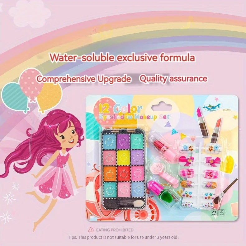 Kids Makeup Kit for Girl Toys Washable Real Cosmetic Makeup Girls Princess Gift Play Make Up Toys for Toddler Safe & Non-Toxic