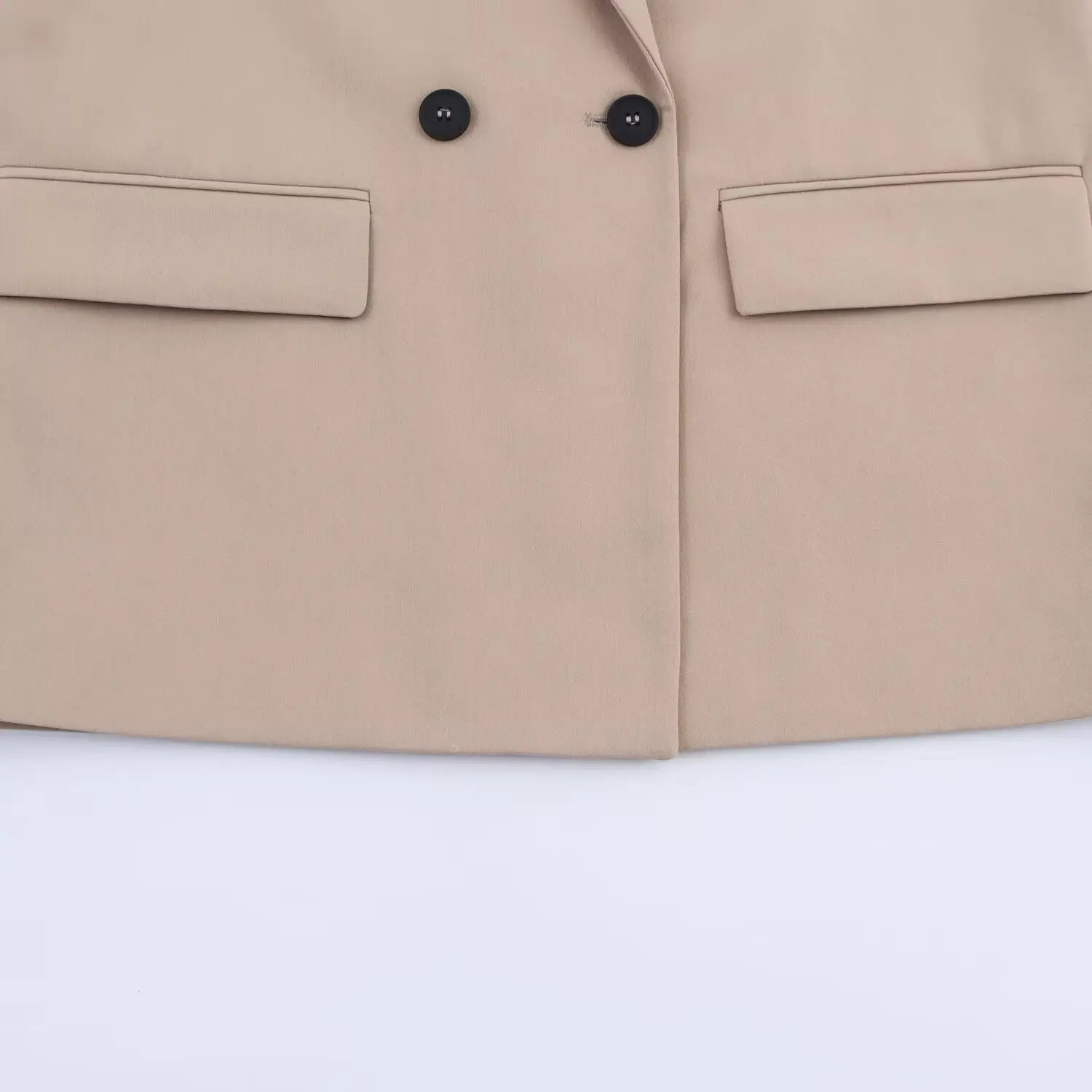 Women Elegant Solid Blazers Female Simple Style Double Breasted Long Sleeved Suit Jackets Casual Office Lady Suit Jackets Tops