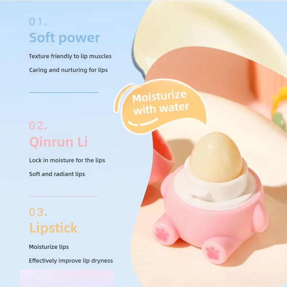 1PCS Childrens Lip Balm Bear Shape Moisturizing Care Kids Adult Lip Protection Dryness Prevention Gentle Lip Care Essential