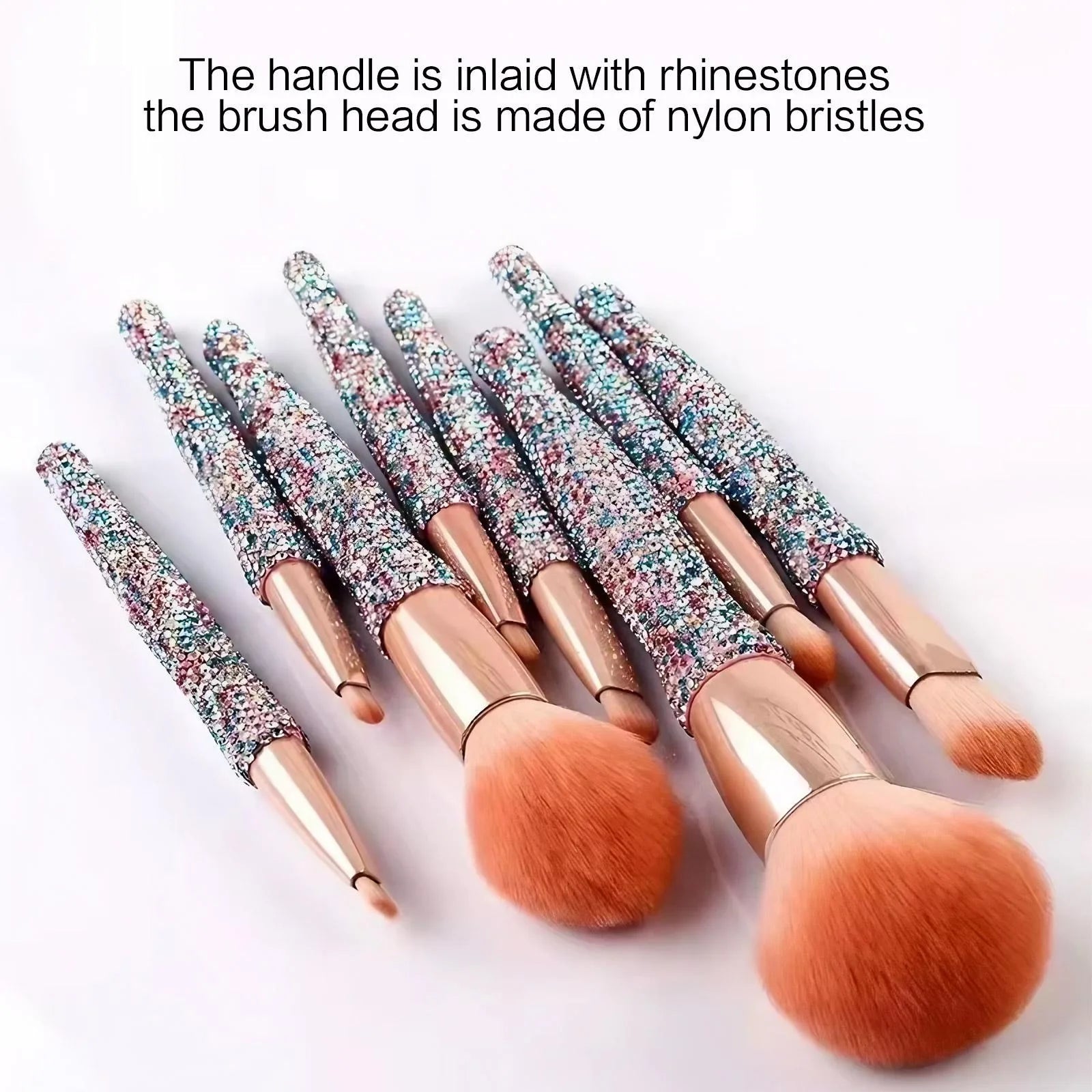 8 Piece Makeup Brush Set Synthetic Bristle Powder Concealer Eye Shadow Cosmetic Brushes Tools Kit