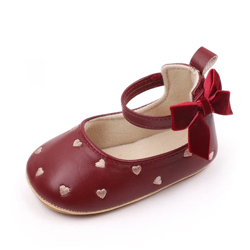 Baby Girl Shoes Cute Bowknot High Quality PU and TPR Sole Anti-slip Toddler Newborn 0-9-18 Months Prewalking Sandal 2024 BJZ3212