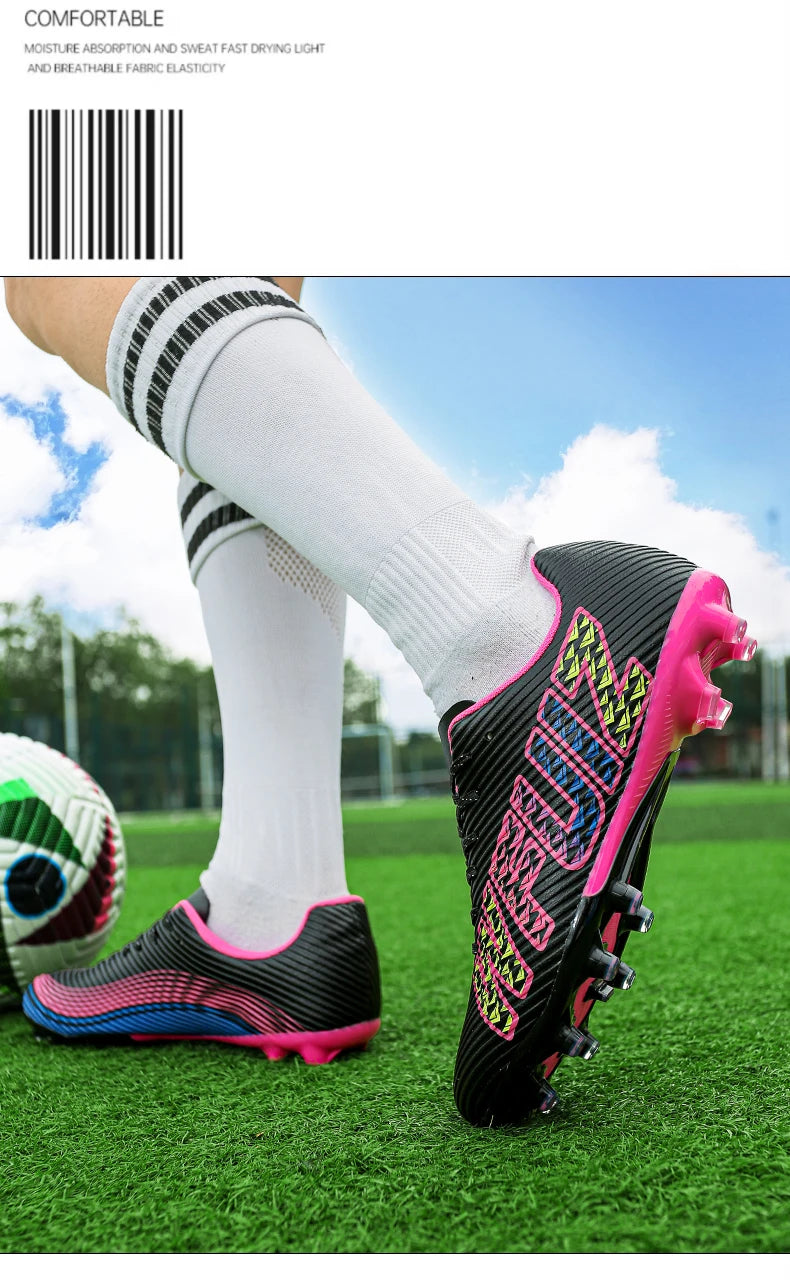 New Boy Girl  Professional Soccer Shoes Ultralight Match Training Shoes Non-Slip Cleats Grass Drop Shipping Boys Football Boots