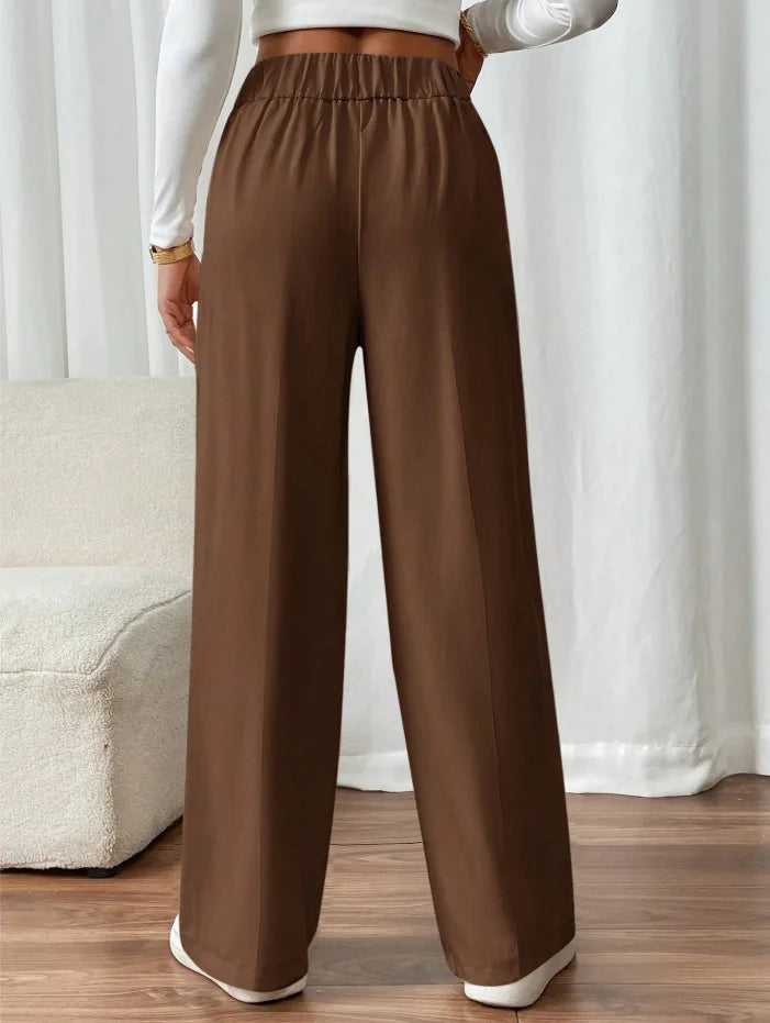 Women's Trousers Casual High-waisted Trousers Loose Temperament Versatile Office Female Straight Long Pants 2025