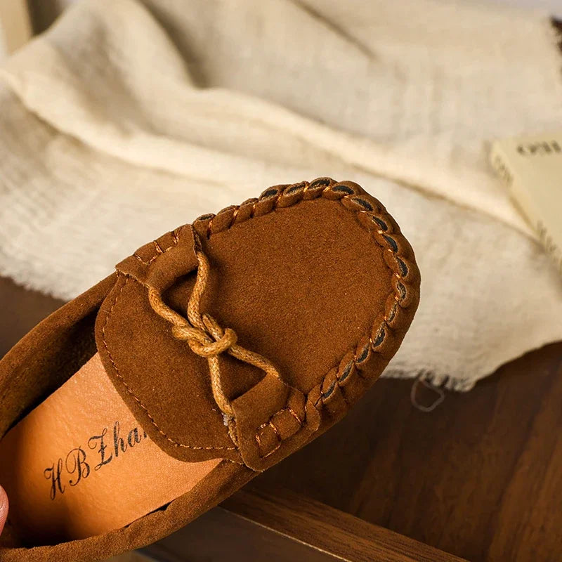 Boy Leather Shoe Simple Versatile Children's Shoe for Girl Fashion Soft Kids Causal Flat Loafers Solid Color Moccasins Versatile