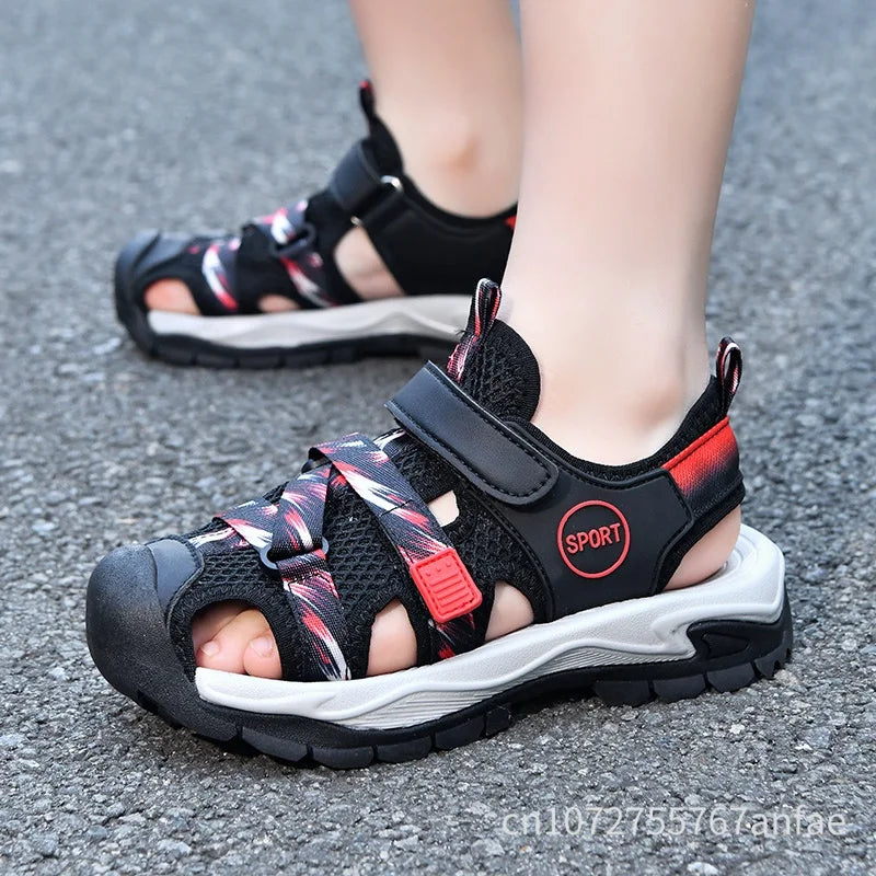 Summer Breathable Sport Sandals for Boys Casual Outdoor Beach Shoe Comfortable Soft Sole Kids Fashion Non-slip Walking Sandalias