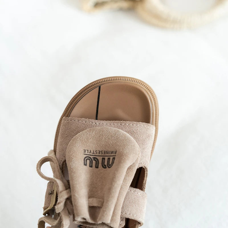 2025 Sandals for Boys Fashion Summer Shoes 3-16 Years Girls Open Toe Matte Pu Leather Shoes Sandals Children Slippers