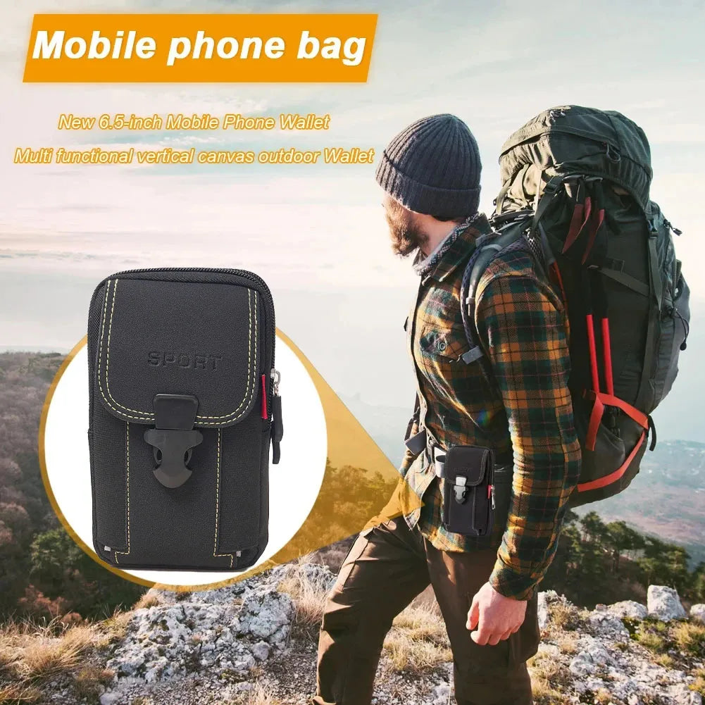 Man Belt Pouch Mobile Phone Bag for Men Phone Holster Bag Molle Waist Bag Pack Small Tactical Duty Belt Backpack Card Holder