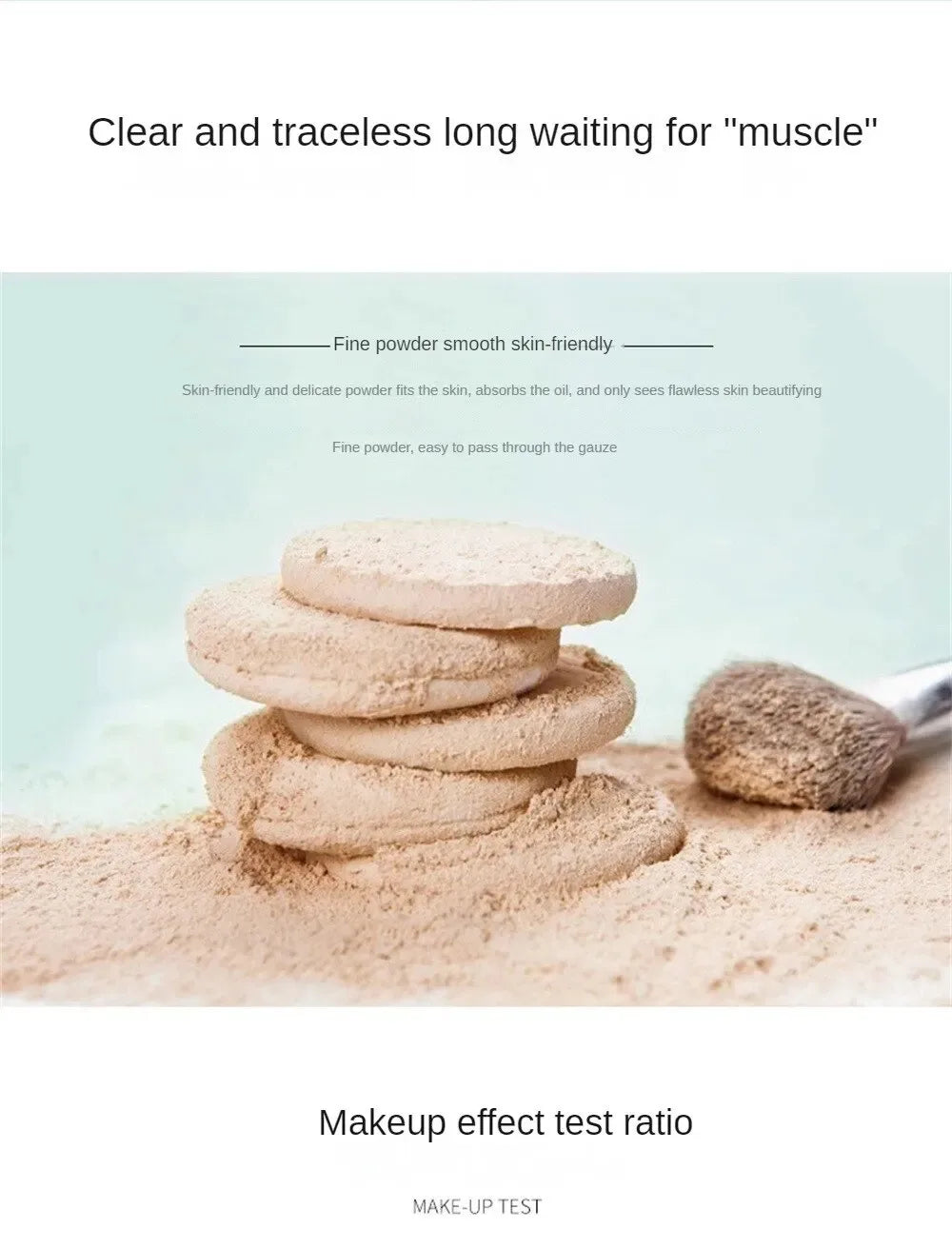 Natural Oil Control Makeup Powder Brightening Mist Facial Modification Powder Waterproof Lightweight Powder Dispersal Make up