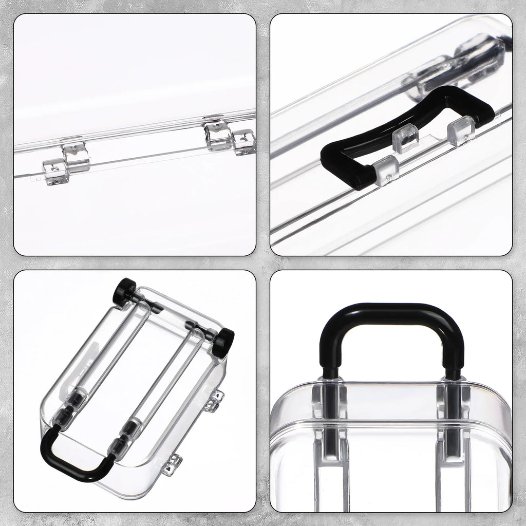 Mini Luggage Storage Box Cute Clear Suitcase Candy Box Creative Wedding Candy Box Small Trolley Case Jewellery Organiser
