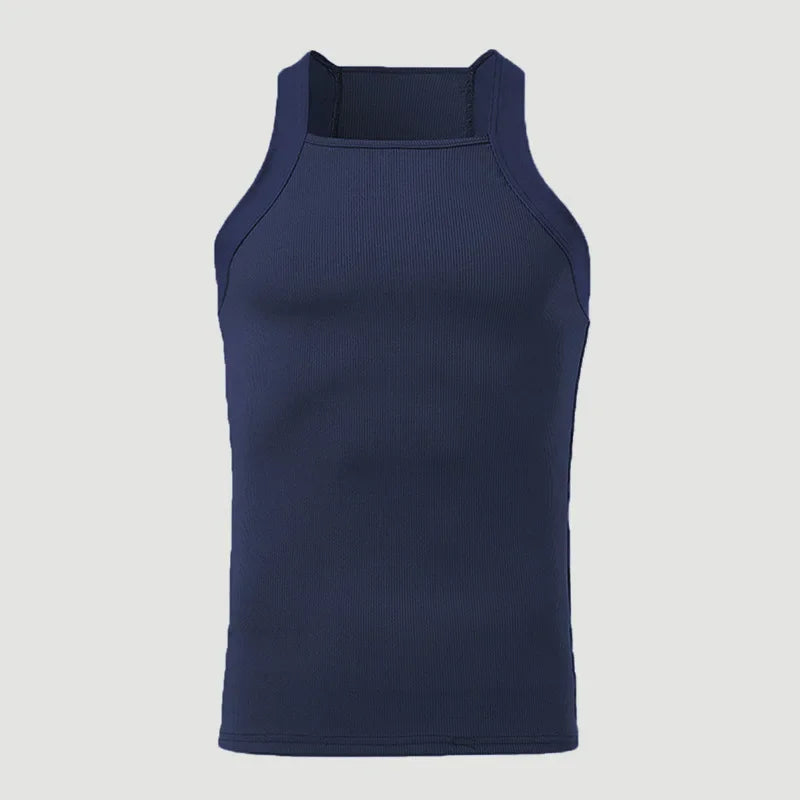 Summer Men's New Solid Color Fashion Sleeveless Shapewear Europe and America Men Sexy Tight Elastic Vest S-4XL