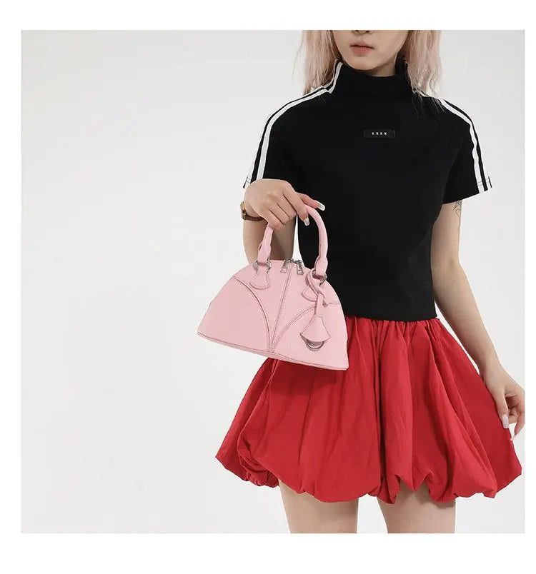 Luxury Unique Diaper Bag Shoulder Purse Ladies Trendy Design Minimalist Textured Original Square Satchel