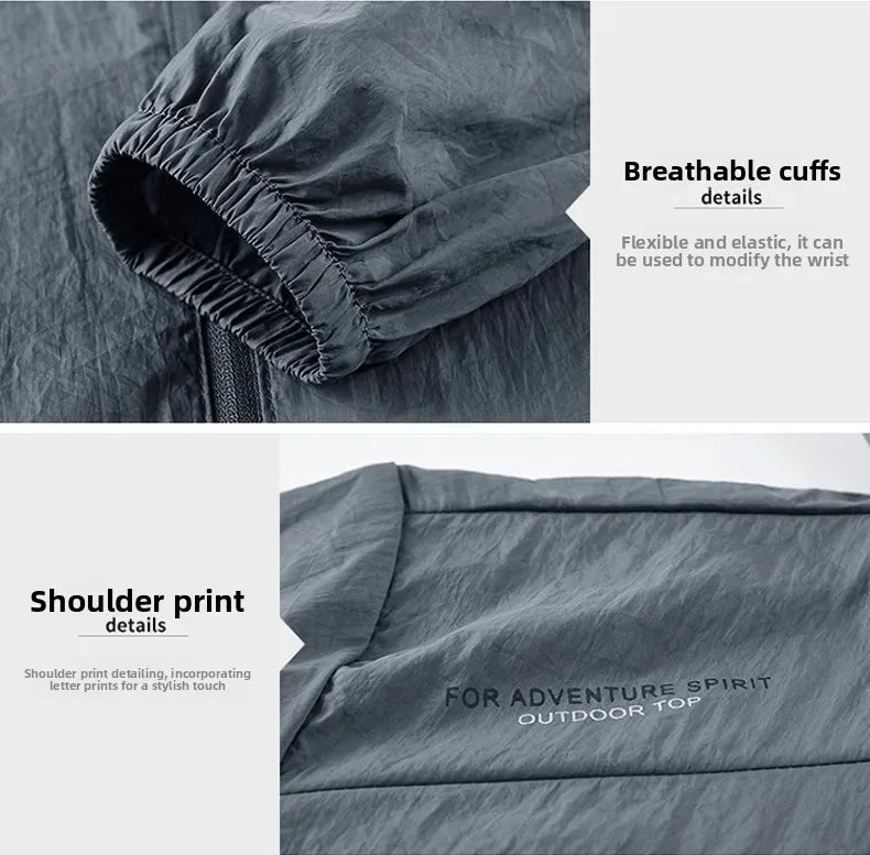 Fast Ship Summer Jackets Men Hooded Windbreaker Coats Camping Sunscreen Clothing Men Ultrathin Fishing Wearing Man Sportswear