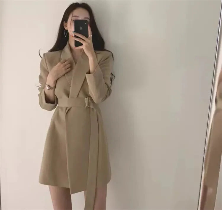 Women's Blazers New in Outer wears New in Casual Temperament High Quality Jacket Ladies Tops White Official Blazer Women