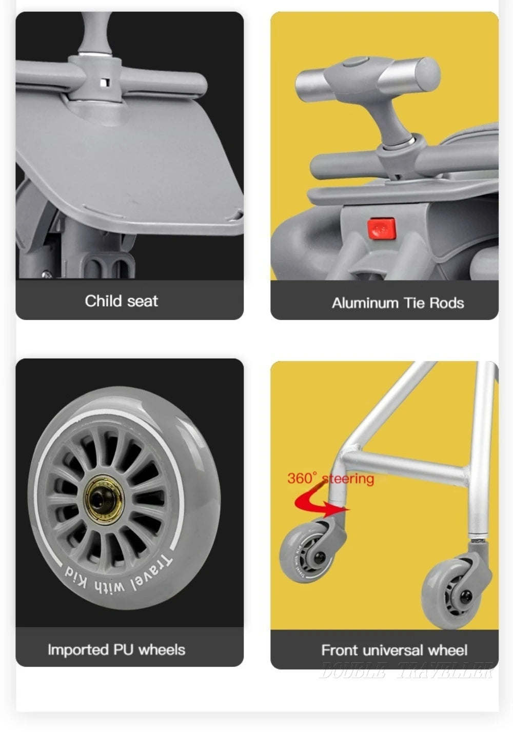 New Cartoon Suitcase for Kids Can Sit Boarding Cabin Luggage children's Suitcases Travel Lazy Trolley Case Baby Walker box wheel