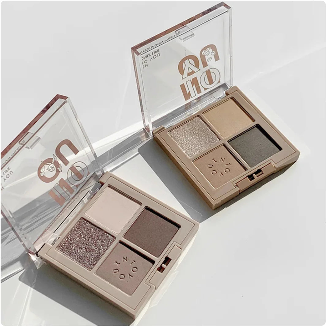 Into YOU Eyeshadow Palette Four Colors Minced Potatoes Matte Earth Color Sesame Palette Makeup Cosmetics