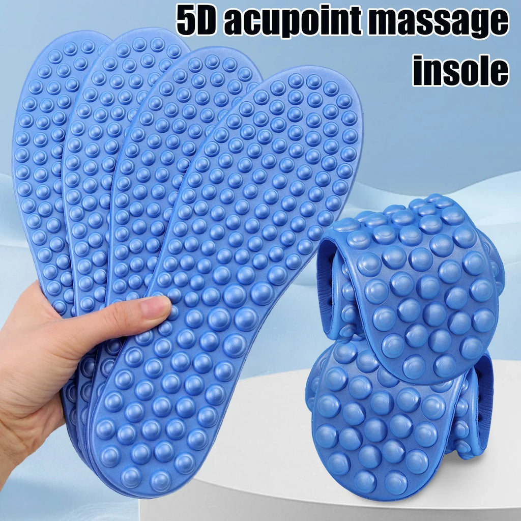 5D Massage Insole Full Palm Acupoint Massage Men's and Women's Foot Health Relieve Foot Fatigue Soft Sports Casual Shoes Sole