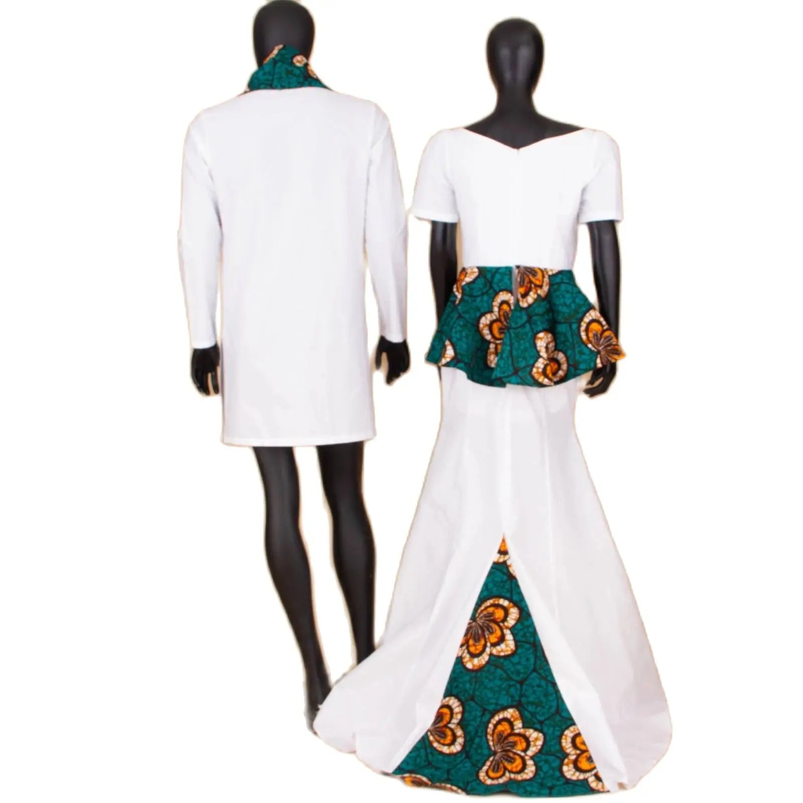 Dashiki Couple African Clothes Matching Clothes for Couples Women Ankara Print Party Dresses Fashion Men Top and Scarf Suits