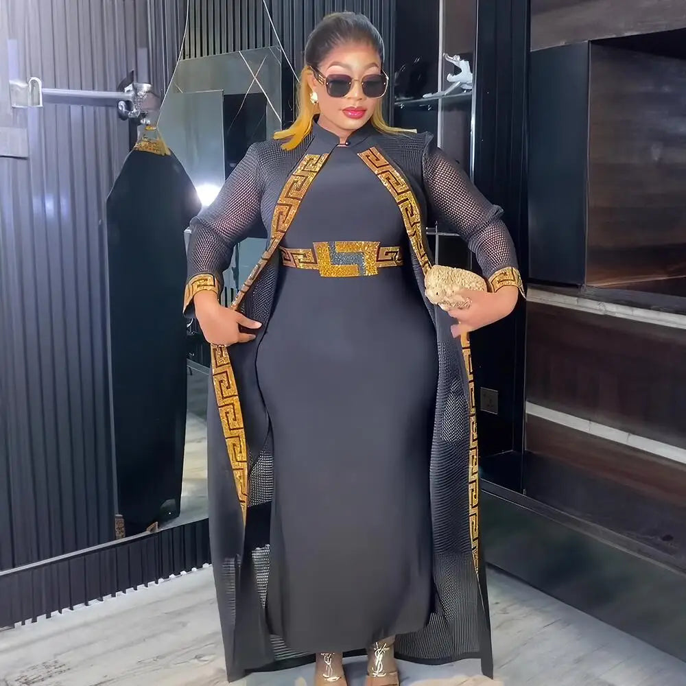 Fresh women african dress Rhine Stone african party dresses woman elegant couples turkey dresses for women luxury elegant