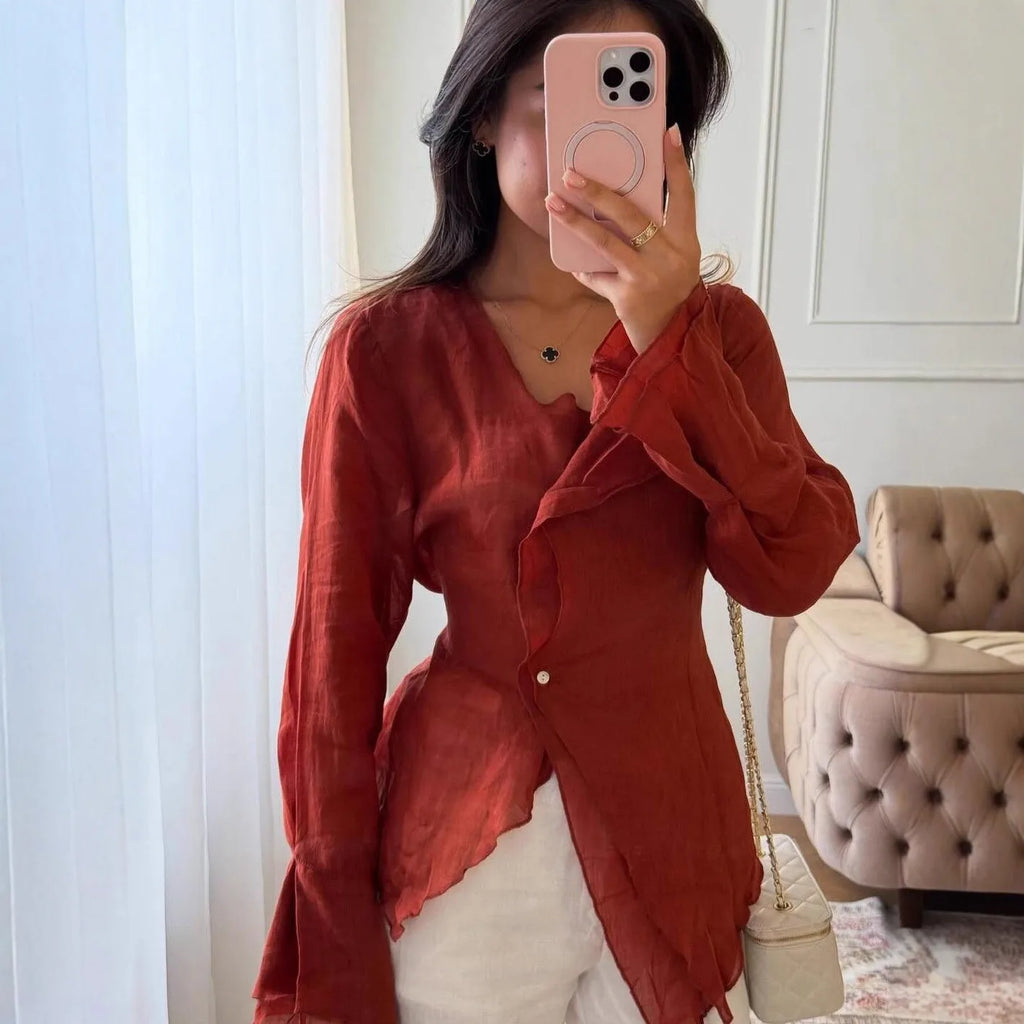 Women Blouses 2026 Spring Summer Long Sleeve Blouse Woman Blouse Shirt Office Elegant Work Shirt Top Blusas Mujer De Moda