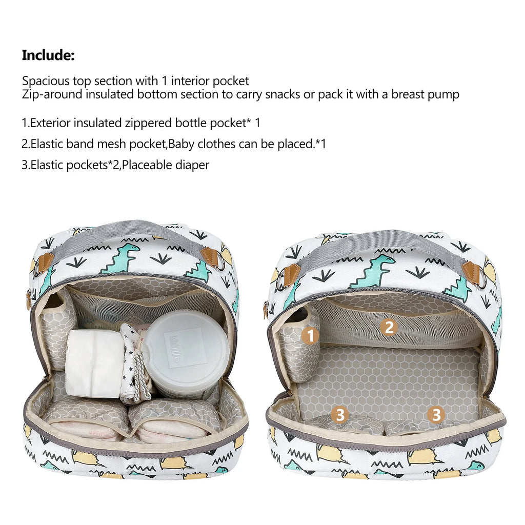 New Baby Diaper Bag Backpack Multifunctional Waterproof Maternity Nappy Bags Mommy Travel Backpack Stroller Bag Baby Nappy Cares