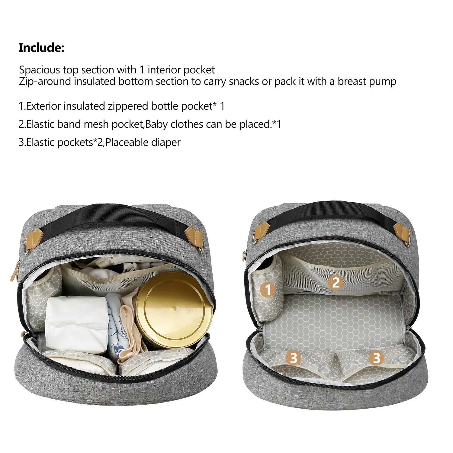 New Baby Diaper Bag Backpack Multifunctional Waterproof Maternity Nappy Bags Mommy Travel Backpack Stroller Bag Baby Nappy Cares