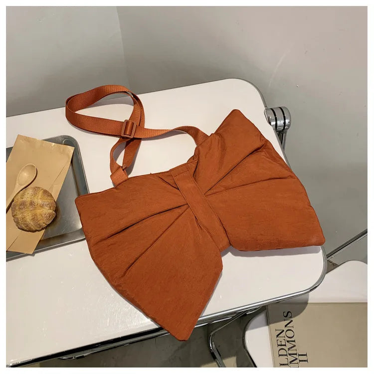 Soft Nylon Women's Portable Shoulder Bag Large Capacity Female Commute Crossbody Bags Simple Design Ladies Tote Purse Handbags
