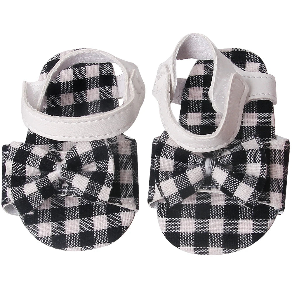 Dropshipping Girl Doll Sandals Shoes American 18 Inch Girl Doll Cute Bow Sandals Ours & Generation Toys Accessories Dress Shoes