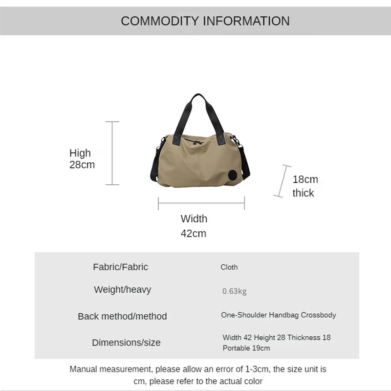Ladies' shoulder bag custom logo travel bag shoulder bag crossbody luggage bag sports and fitness luggage bag personalized name
