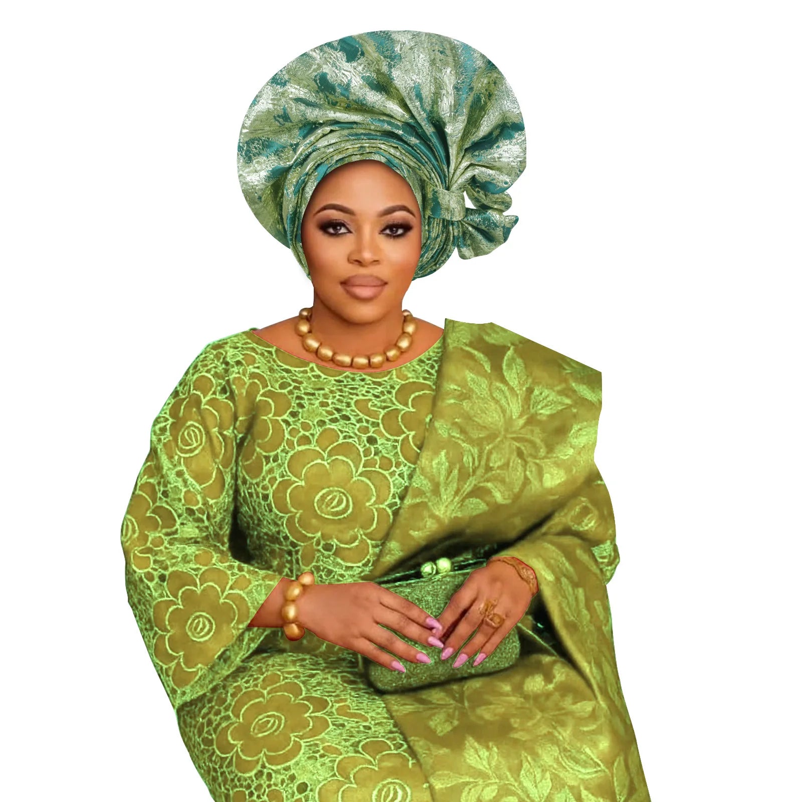 2026 New African Headtie Turban Nigeria Auto Gele Head Wraps Auto Gele Women's Turban Cap Wedding Geles Muslim Head Wraps Bonnet