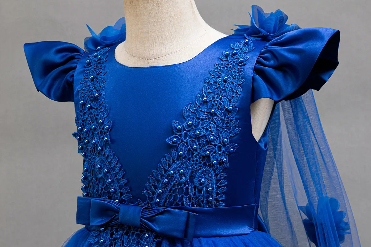 4-12 years old Dress up dance party girl dress tulle girl wedding dress elegant girl party dress kids Christmas dress