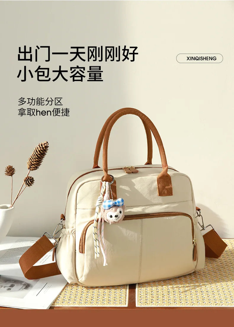 Women's Single Shoulder Bag Diaper Bags Casual Travel Nylon Crossbody Bag Lightweight Waterproof Large Capacity Shopping Handbag