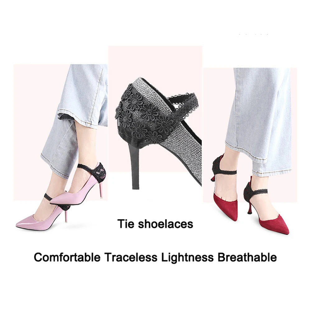 1Pair High Heels Bundle Shoelace Holding Loose Anti-skid Straps Women Elastic Shoe Laces Shoe Accessories Wholesale Dropshipping